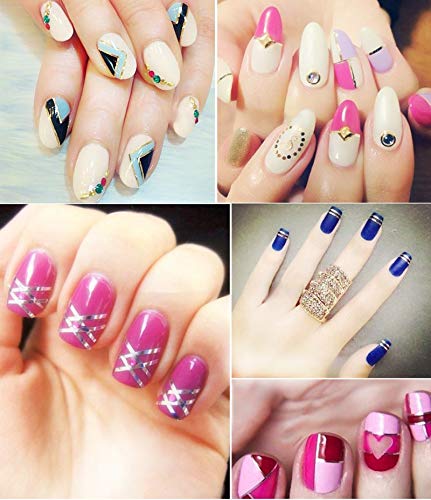 10 X Mixed Color Nail Art Striping Rolls Tape Nail Sticker Nail Tip Decoration