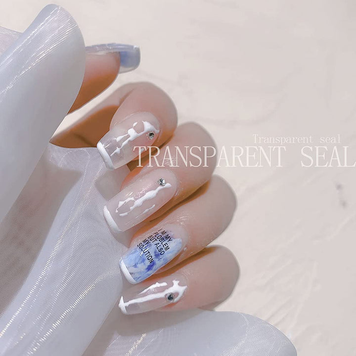 Clear Silicone Nail Stamper Double head Nail Art Stampers Kit with Scraper Transparent Jelly Soft Silicone Nail Print Stamper Image Plate Manicure Tools No Misplacement for for Fast French Nails Tip