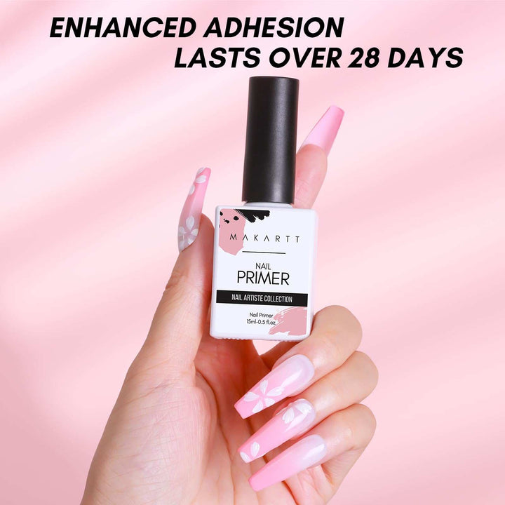 Professional UV Nail Primer, For Hydrated, Nourished & Brighter Nails | Quick Drying, Long Lasting 7.5ml (Clear, 15 ml)