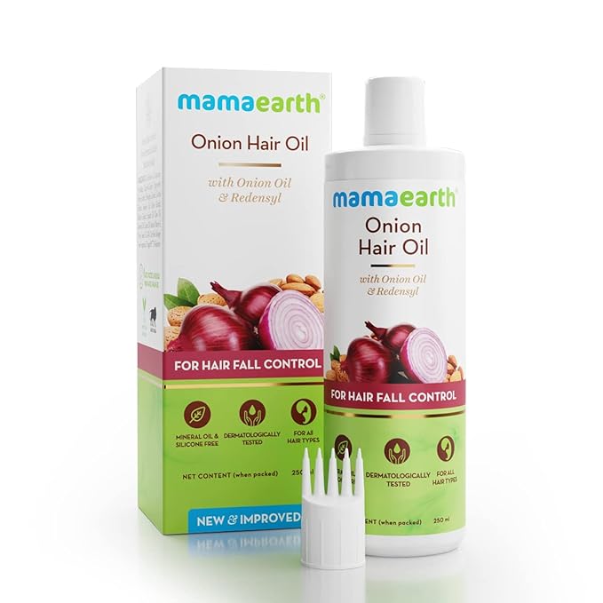 Mamaearth Onion Hair Oil for Men & Women with Onion & Redensyl for Hair Fall Control, Hair Growth Oil for Hair Fall - 100ML
