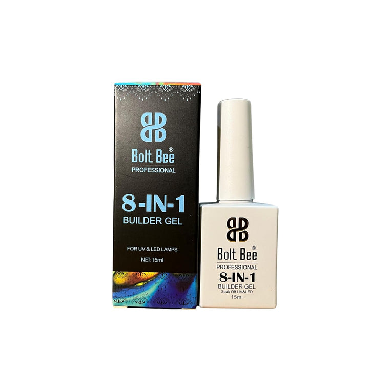Professional 8-in-1 Versatile Builder Gel – Fake Nails, Nail Extensions, Nail Repair, Strengthening, Self-Leveling Gel, Nail Glue & Rhinestone Adhesive