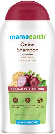 Mamaearth Onion Shampoo for Hair Growth and Hair Fall Control with Onion and Plant Keratin | Reduces Hair Fall | Strengthens & Smoothens Hair | For Men & Women | 200ML